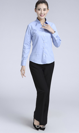 藍(lán)色女款滌棉翻